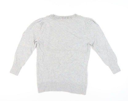 Womens UK Size M Monsoon Grey Pullover Jumper