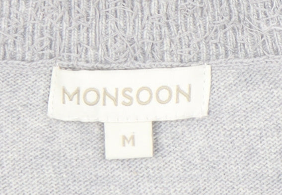 Womens UK Size M Monsoon Grey Pullover Jumper