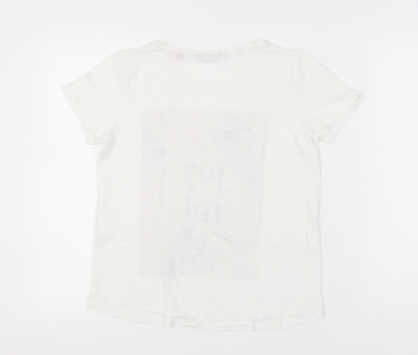 Womens UK Size 8 s.Oliver White Basic T-Shirt