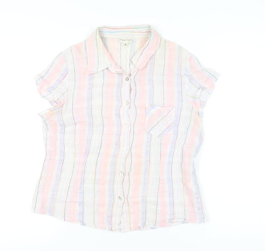 Womens UK Size 16 Phase Eight Multicoloured Basic Button-Up