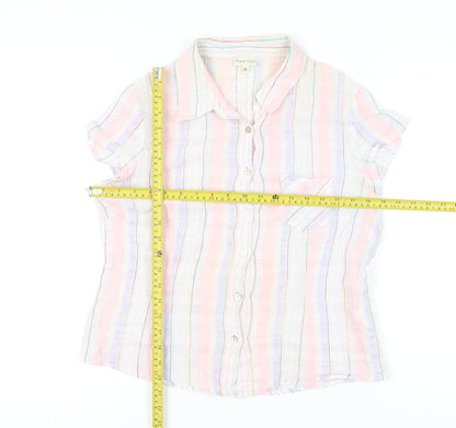 Womens UK Size 16 Phase Eight Multicoloured Basic Button-Up