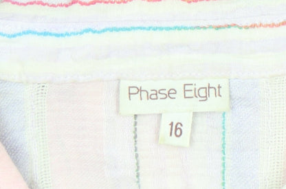 Womens UK Size 16 Phase Eight Multicoloured Basic Button-Up