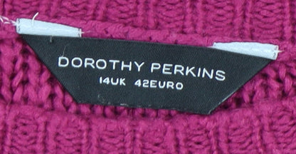 Womens UK Size 14 Dorothy Perkins Pink Pullover Jumper