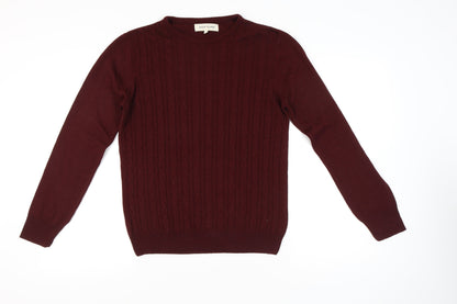 River Island Men’s Red Cable-Knit Crew Neck Jumper Size S
