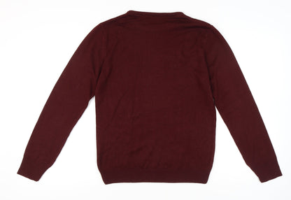 River Island Men’s Red Cable-Knit Crew Neck Jumper Size S