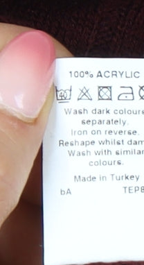 River Island Men’s Red Cable-Knit Crew Neck Jumper Size S