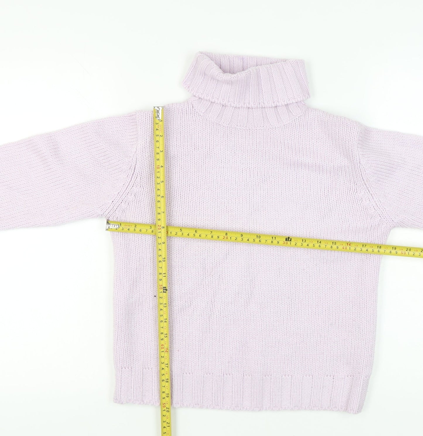 BHS Women's Purple Roll Neck Knit Jumper Size 10 Long Sleeve