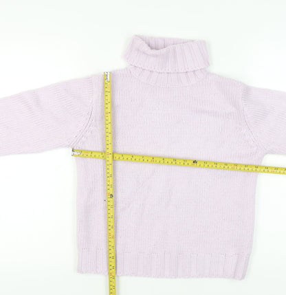 BHS Women's Purple Roll Neck Knit Jumper Size 10 Long Sleeve