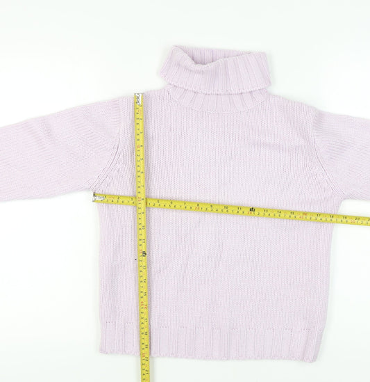 BHS Women's Purple Roll Neck Knit Jumper Size 10 Long Sleeve