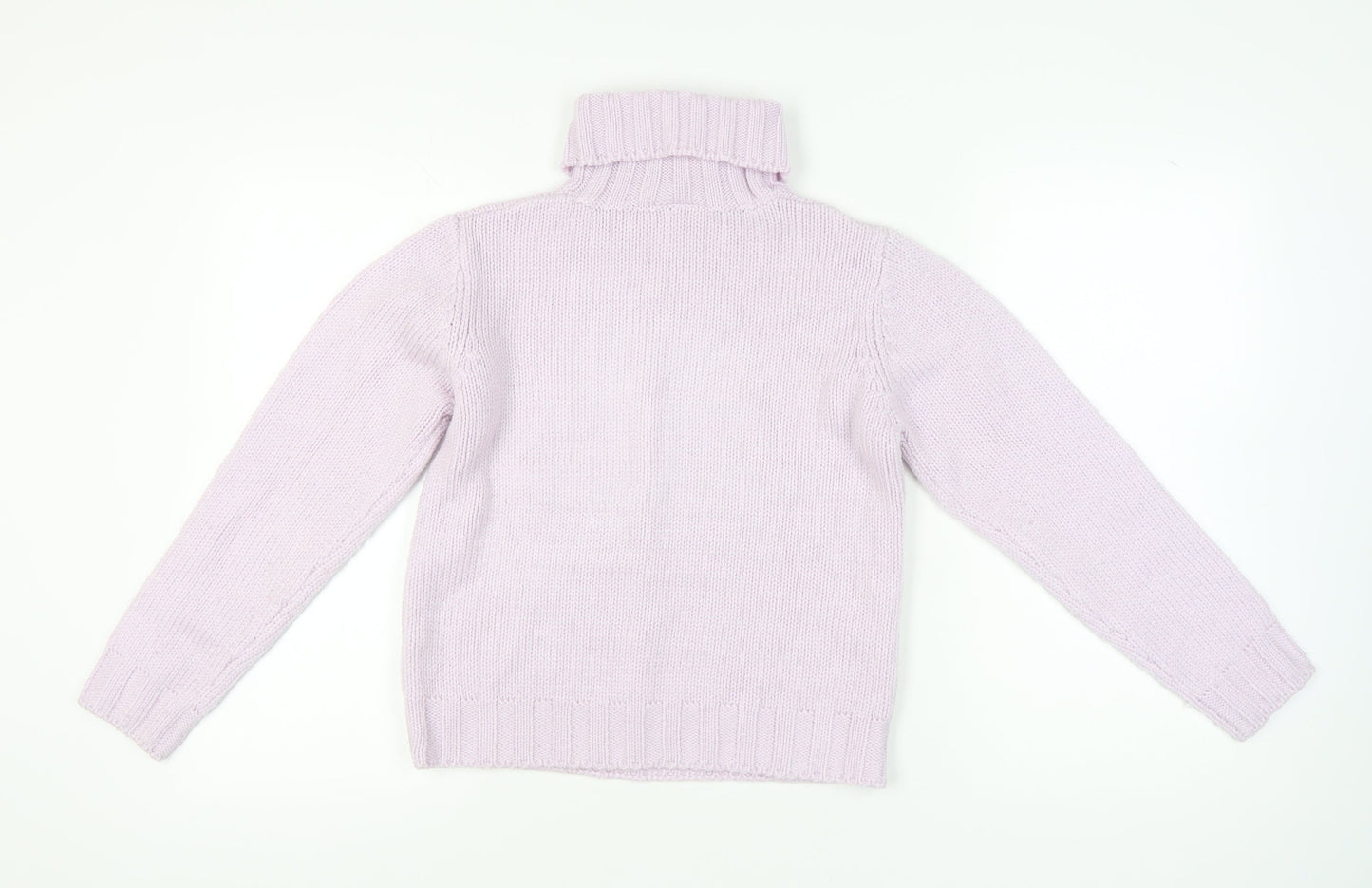 BHS Women's Purple Roll Neck Knit Jumper Size 10 Long Sleeve