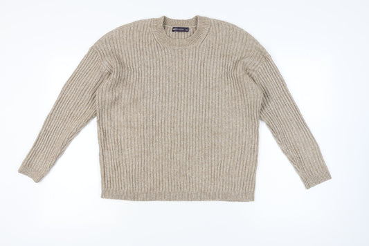 Womens UK Size L Marks and Spencer Beige Pullover Jumper