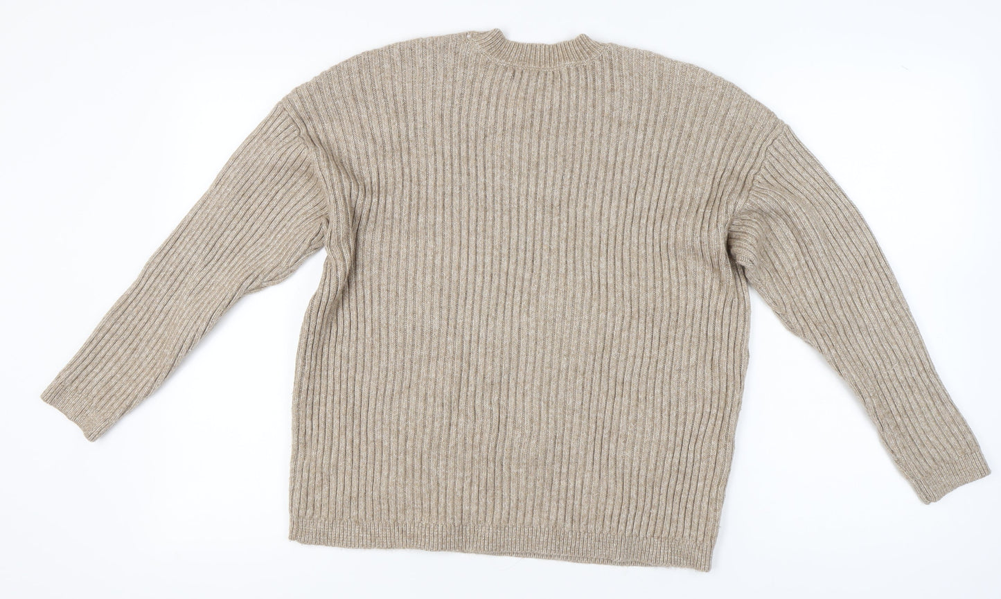 Womens UK Size L Marks and Spencer Beige Pullover Jumper