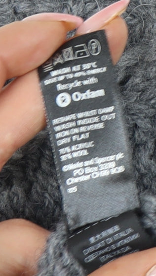 Womens UK Size 12 Marks and Spencer Grey Cardigan Jumper