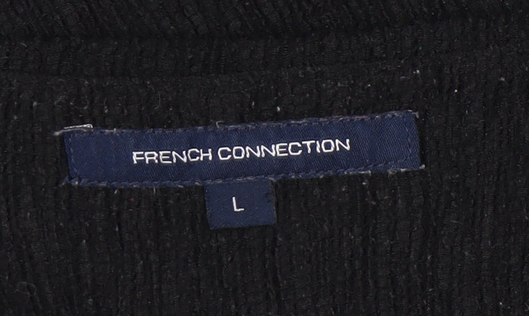 Womens UK Size L French Connection Black Basic Blouse