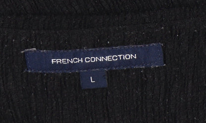 Womens UK Size L French Connection Black Basic Blouse