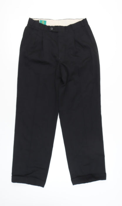Womens UK Size 28 Canda Regular Fit Business Casual Workwear Black Trousers