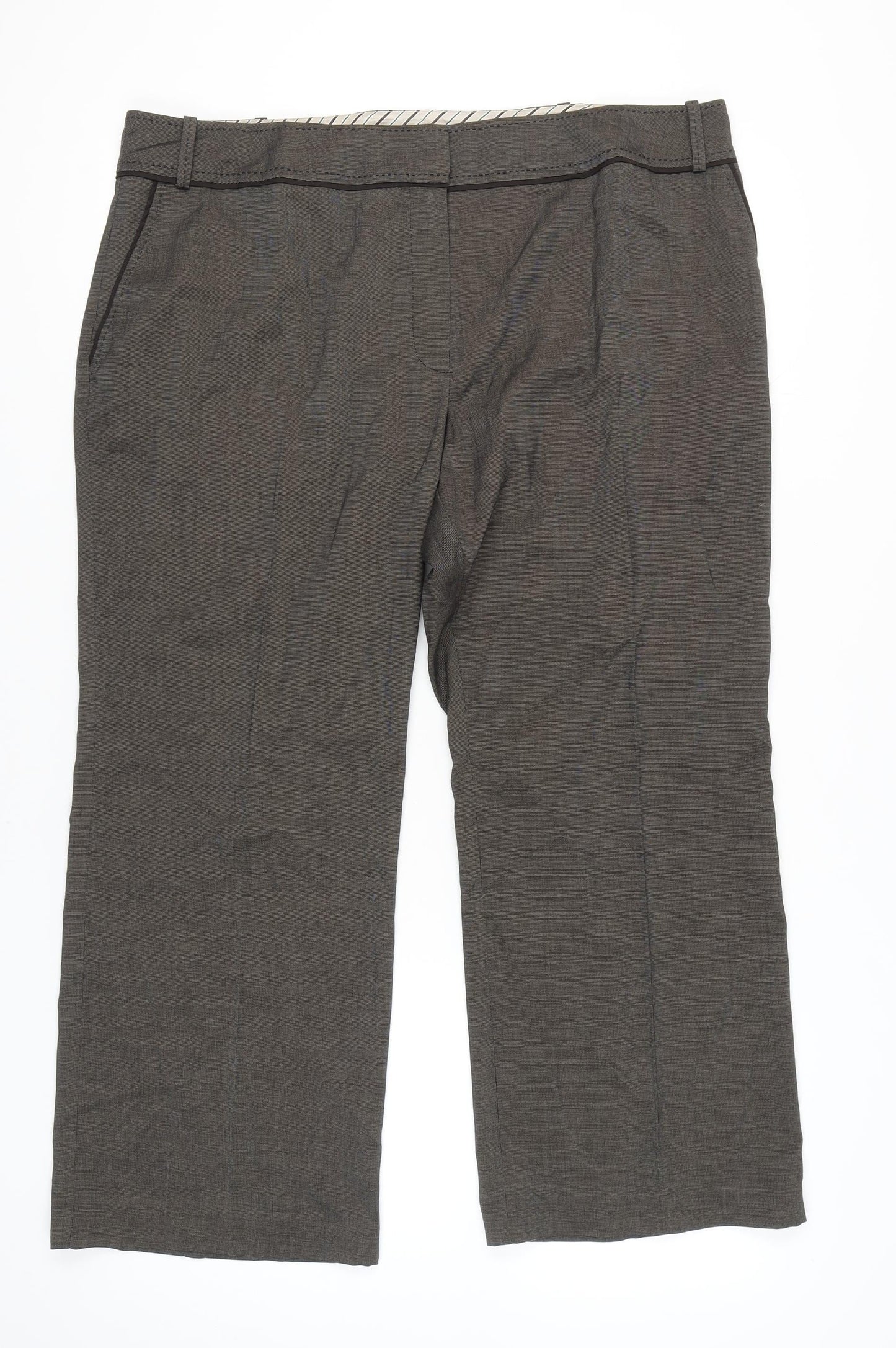 Womens UK Size 20 Marks and Spencer Regular Fit BusinessCasualWorkwear Brown Tro