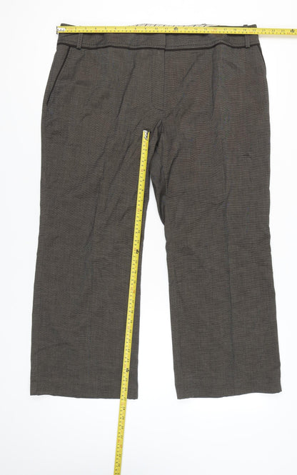 Womens UK Size 20 Marks and Spencer Regular Fit BusinessCasualWorkwear Brown Tro