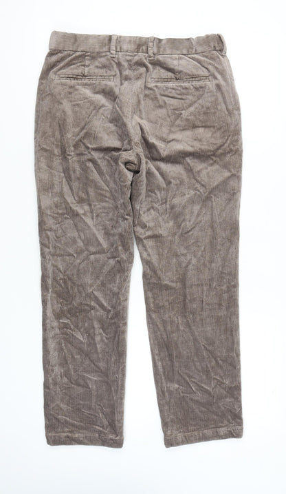 Marks and Spencer Men’s Brown Corduroy Trousers 32x29 Regular Fit