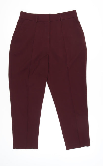 ASOS DESIGN Women’s Red Size 14 Ankle Tapered Trousers Workwear