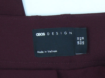 ASOS DESIGN Women’s Red Size 14 Ankle Tapered Trousers Workwear