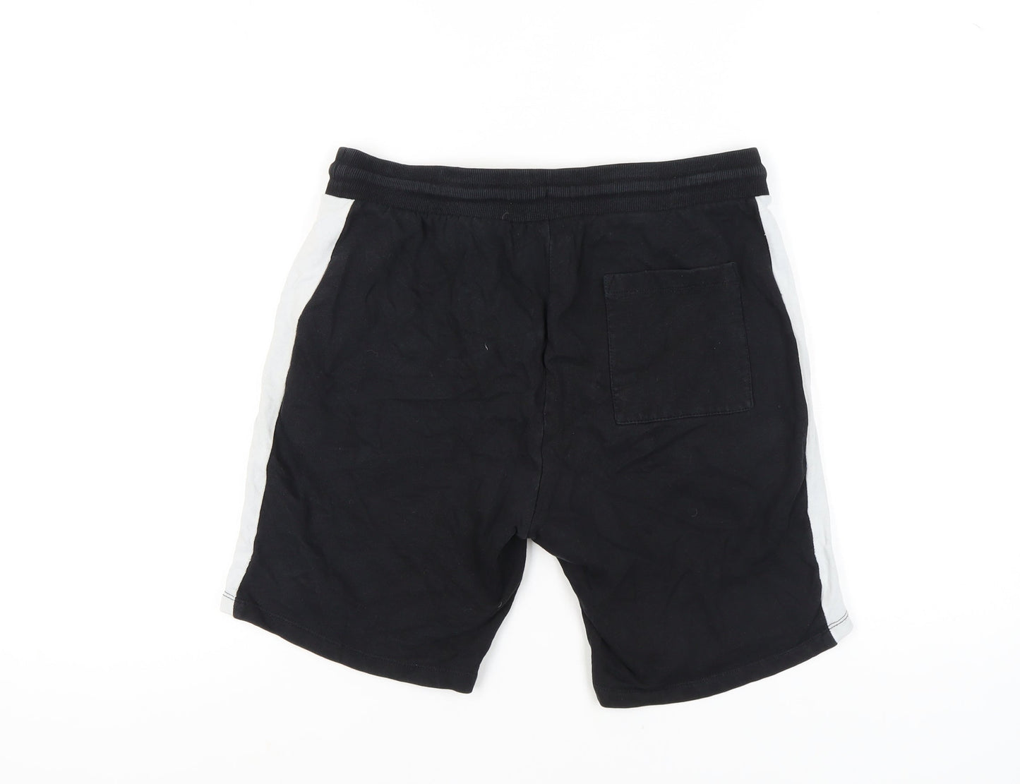 ASOS Men's Black Sweat Shorts L Jersey Elastic Waist Pockets Summer