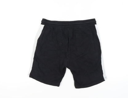 ASOS Men's Black Sweat Shorts L Jersey Elastic Waist Pockets Summer