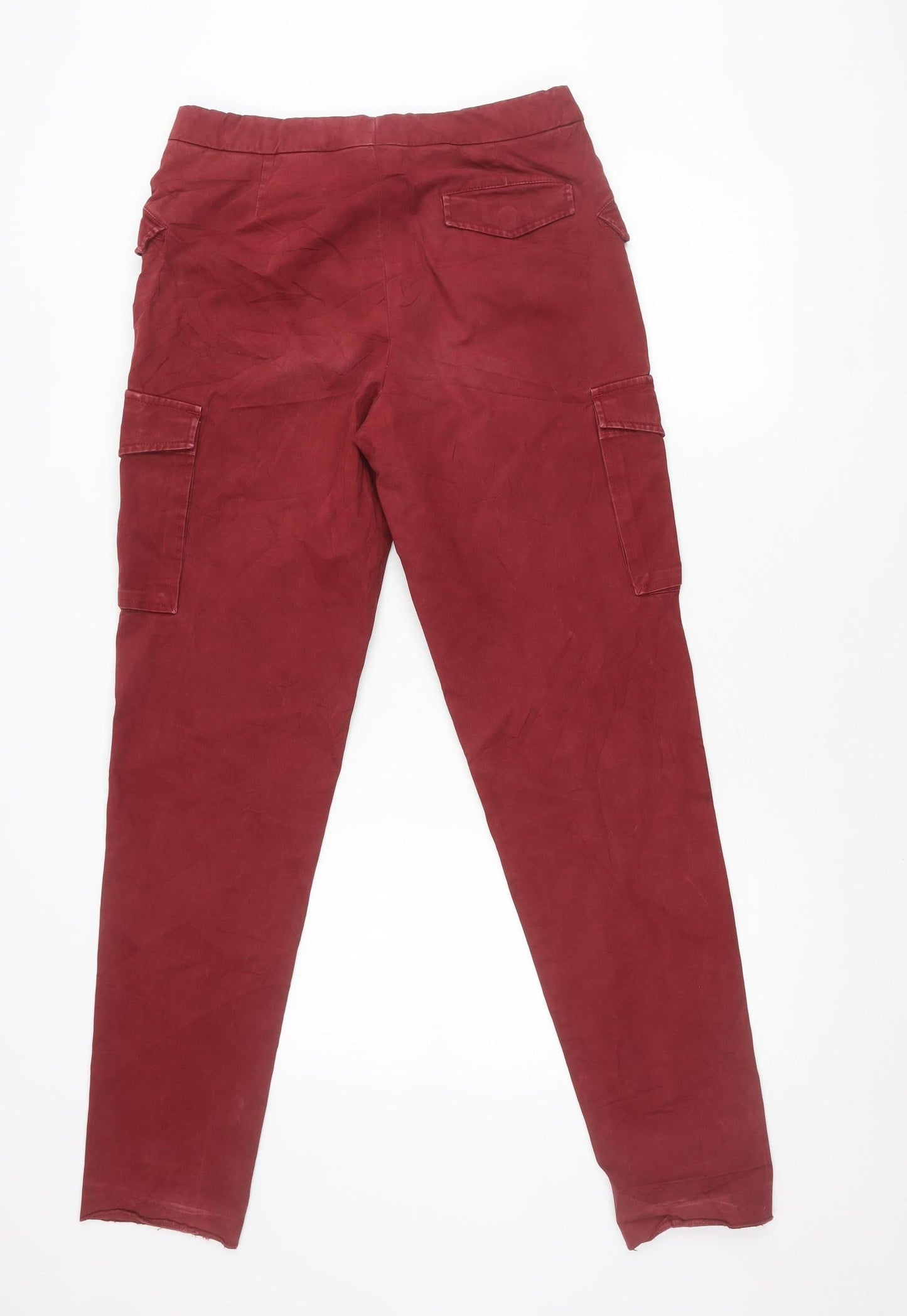 Allegri Men's Red Cargo Trousers M Straight Leg Casual