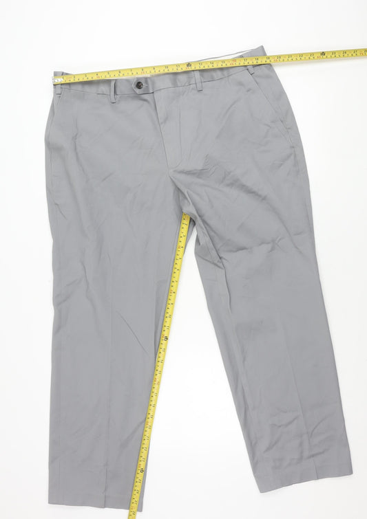 Marks and Spencer Men’s Grey 40x29 Tailored Fit Chino Trousers