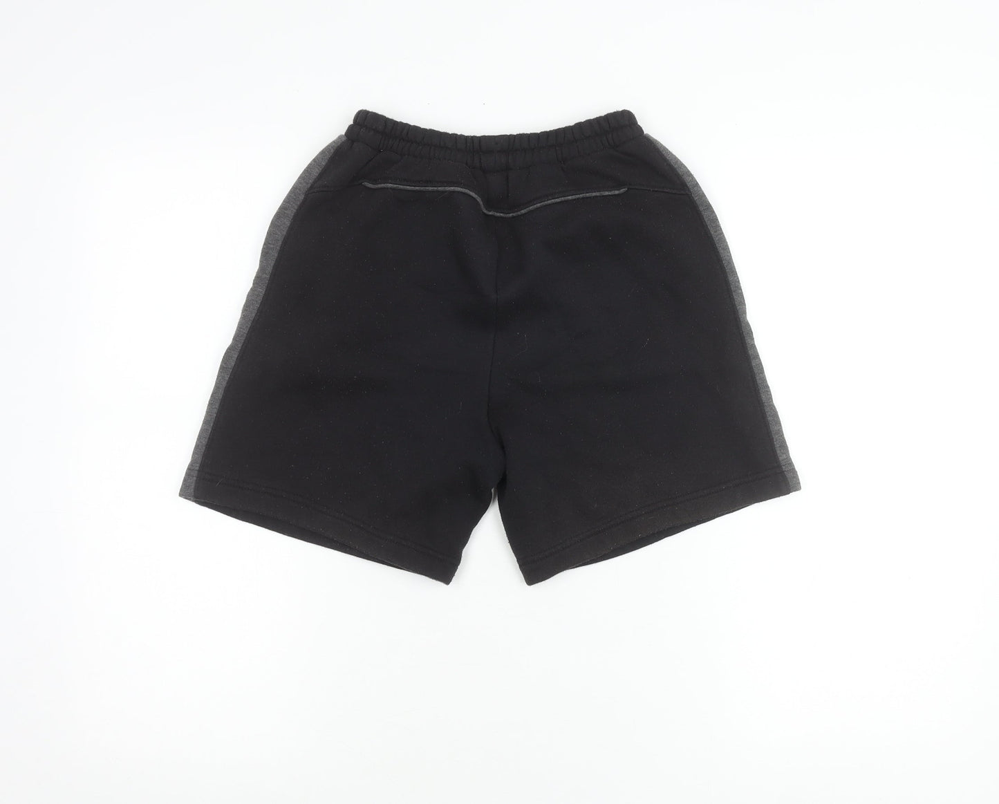 Slazenger Boys Black Athletic Shorts 9-10Y Elastic Waist Jersey Sports