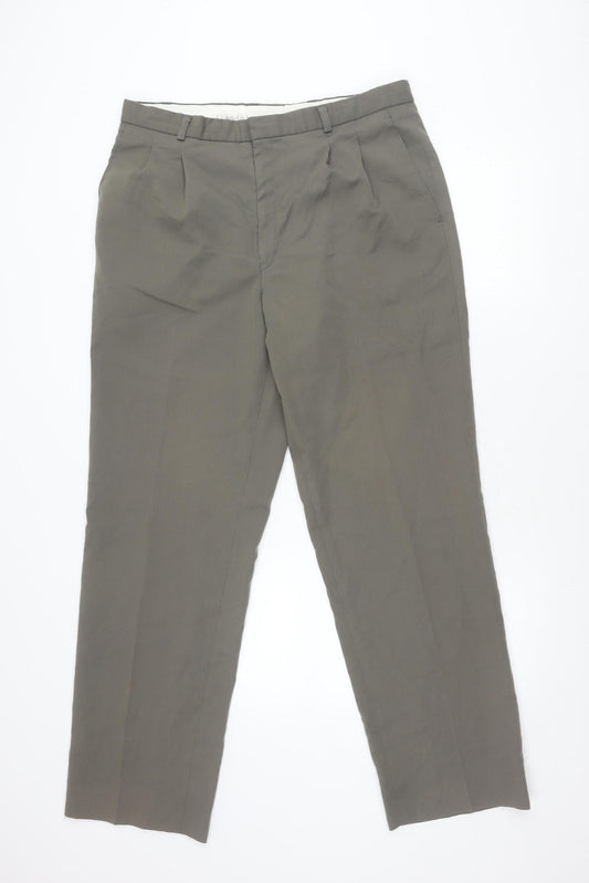 Mens UK Size L Canda Regular Fit Chino Grey Trousers