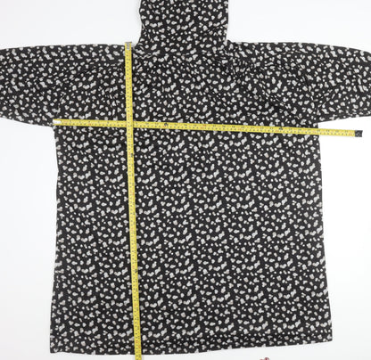 Principles Women’s Black Animal Print Roll Neck Shift Dress Size 18