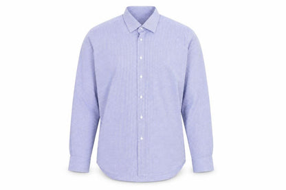 Daniel Hechter Men's Blue Check 17.5in Long Sleeve Button-Up Shirt