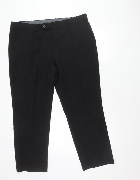 Marks and Spencer Men’s Black 42in Regular Fit Dress Trousers
