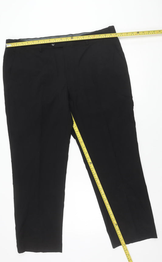 Marks and Spencer Men’s Black 42in Regular Fit Dress Trousers