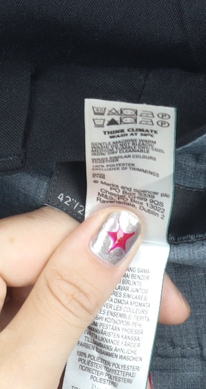 Marks and Spencer Men’s Black 42in Regular Fit Dress Trousers