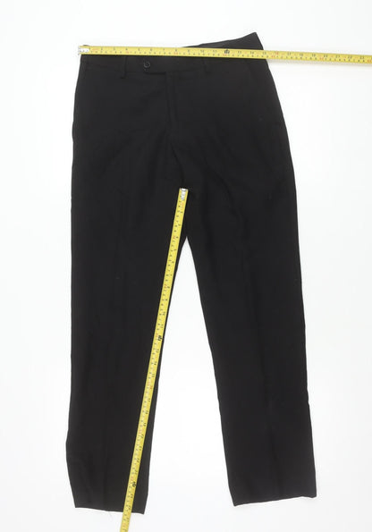 Next Men's Black Dress Pants Trousers 28W 29L Formal Straight Leg