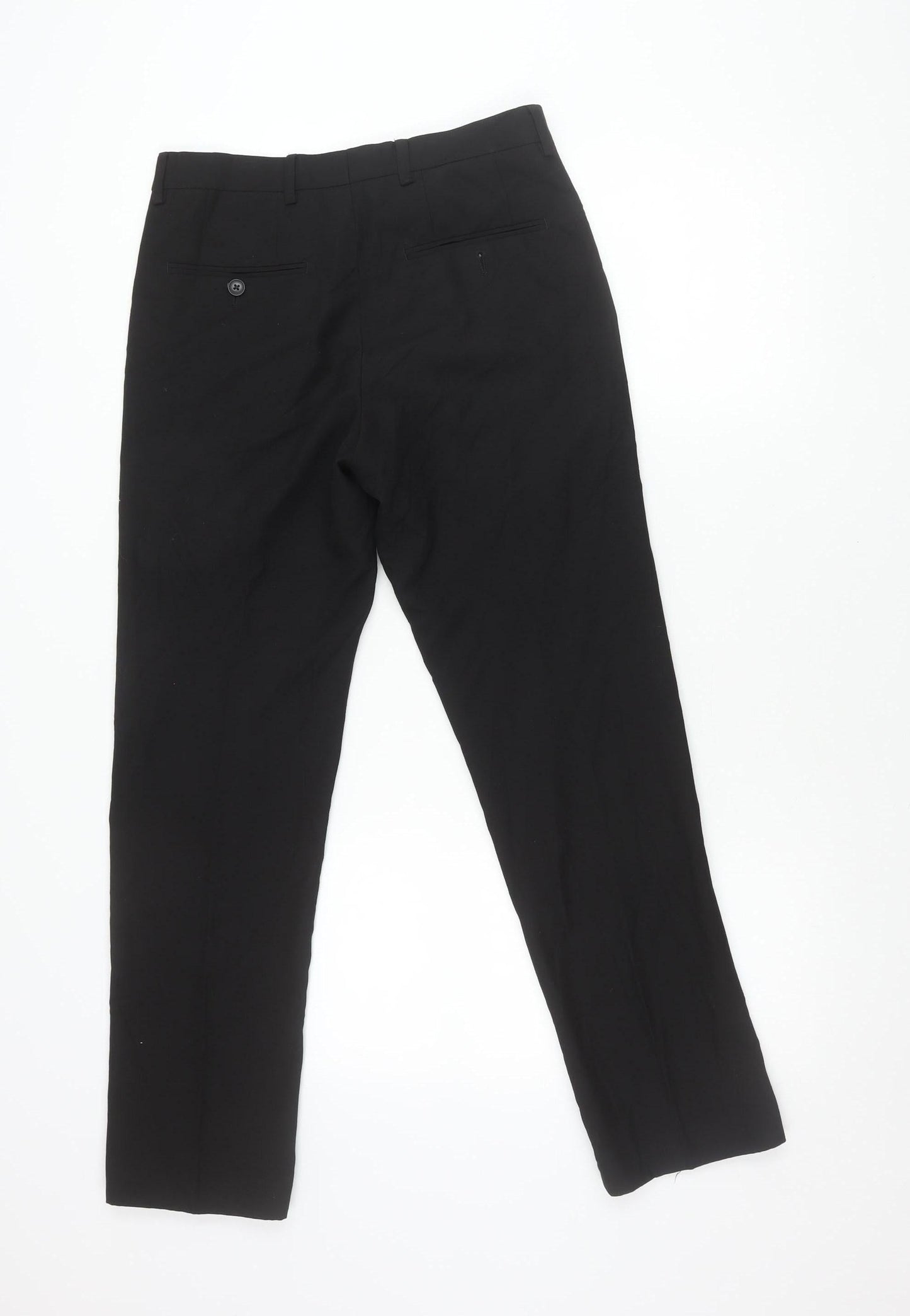 Next Men's Black Dress Pants Trousers 28W 29L Formal Straight Leg