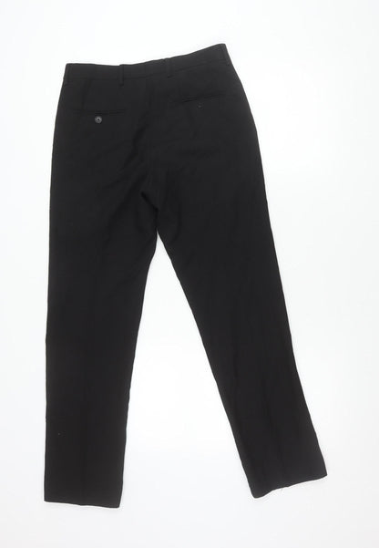 Next Men's Black Dress Pants Trousers 28W 29L Formal Straight Leg