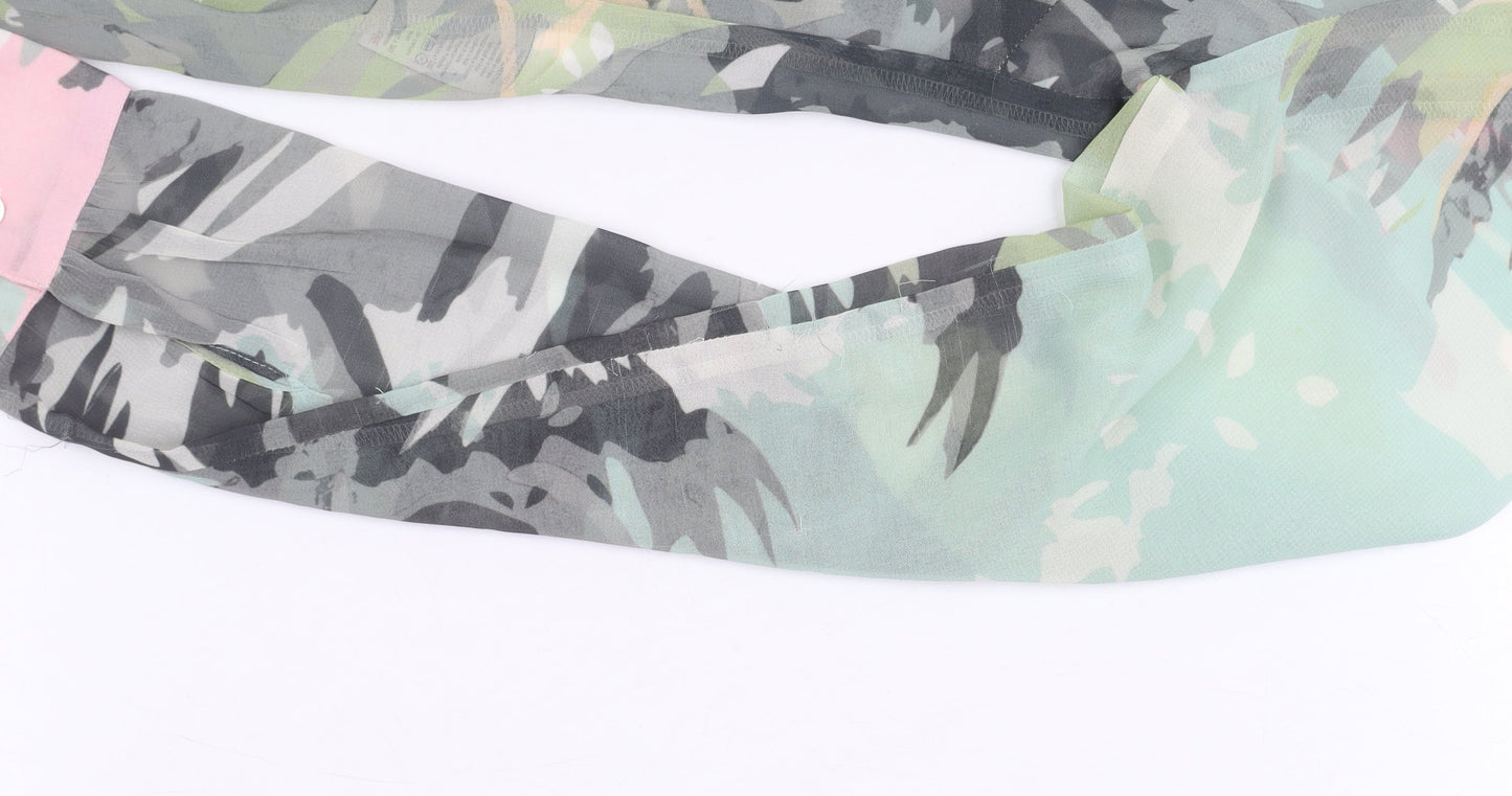 Next Women’s Multicoloured Floral Shift Chiffon Dress Size 12