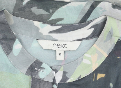 Next Women’s Multicoloured Floral Shift Chiffon Dress Size 12