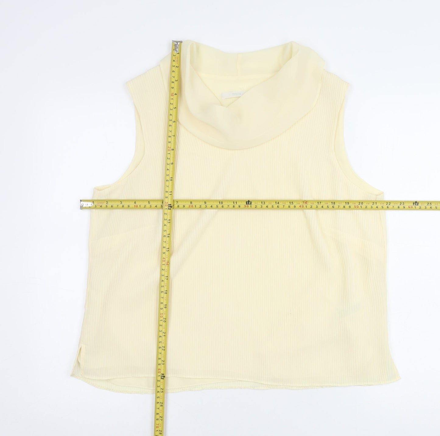 Womens UK Size 18 Marks and Spencer Yellow Basic Blouse