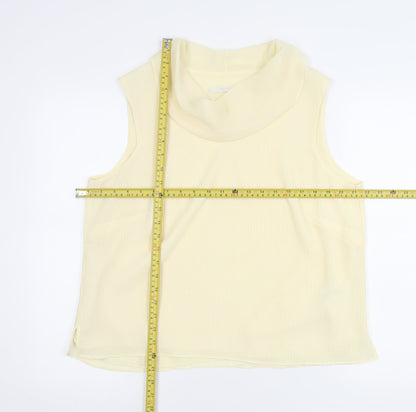Womens UK Size 18 Marks and Spencer Yellow Basic Blouse