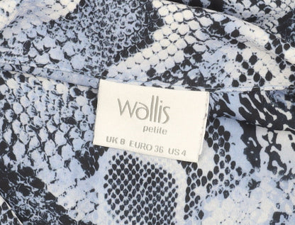 Womens UK Size 8 Wallis Blue Basic Blouse