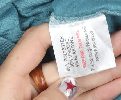 ISLE Collection Women’s Blue Long Sleeve Bow Neck Blouse Size M Jersey