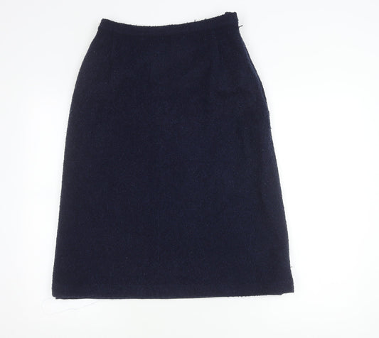 Marks and Spencer Women’s Blue Size 14 Midi Pencil Skirt Lined Vintage