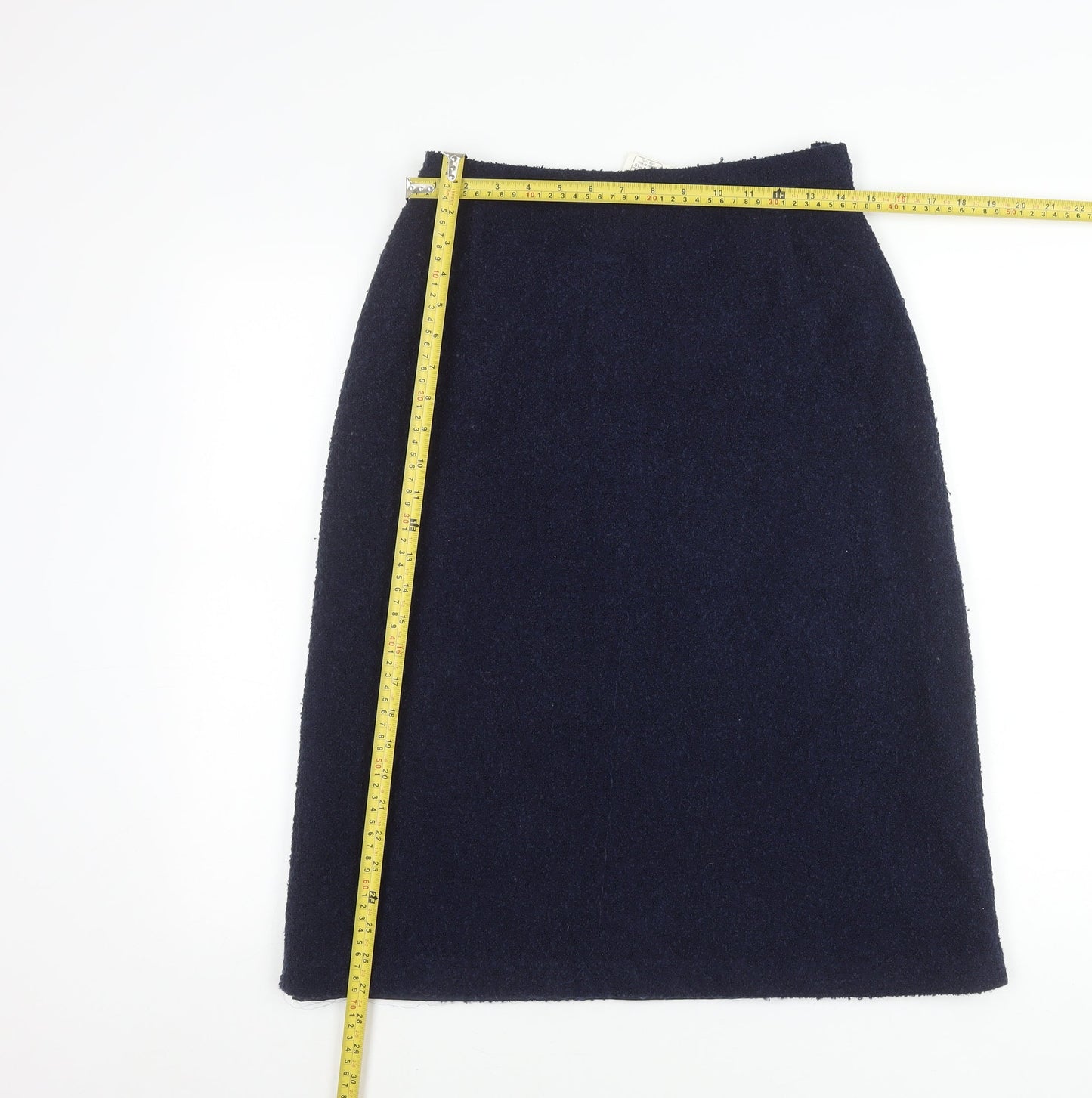 Marks and Spencer Women’s Blue Size 14 Midi Pencil Skirt Lined Vintage