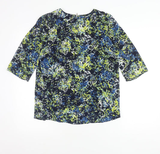 Womens UK Size 12 Warehouse Multicoloured Basic Blouse