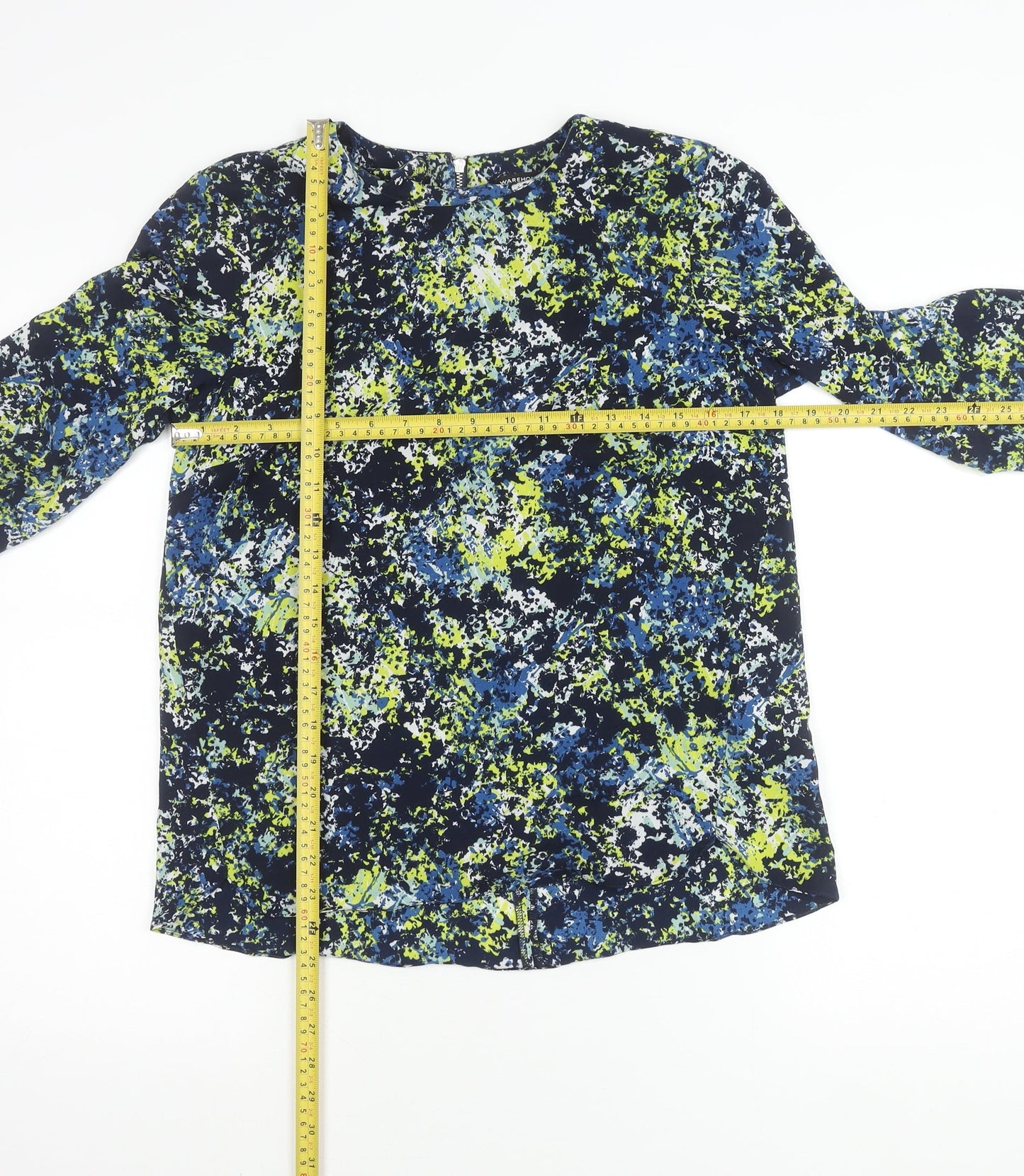 Womens UK Size 12 Warehouse Multicoloured Basic Blouse