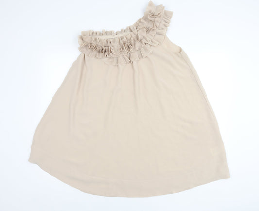 Womens UK Size 10 H&M Beige Camisole Blouse